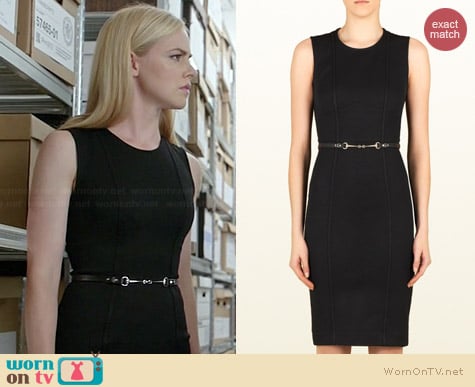 Gucci Viscose Jersey Belted Sleeveless Dress worn by Amanda Schull on Suits