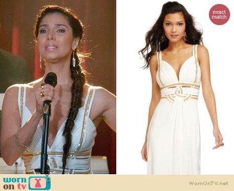 Guess Beaded Cutout Gown in Ivory worn by Roselyn Sanchez on Devious Maids