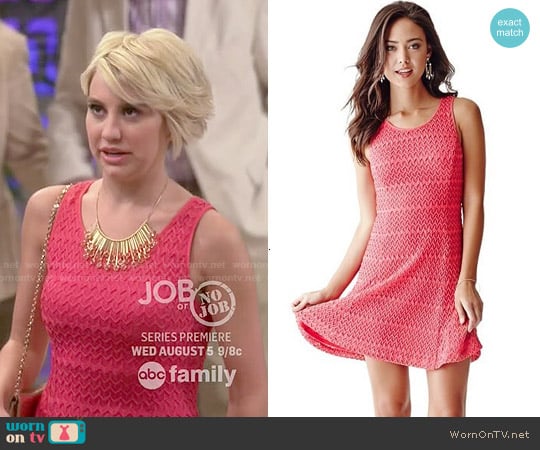 Guess Renee Sleeveless Crochet Dress worn by Riley Perrin (Chelsea Kane) on Baby Daddy