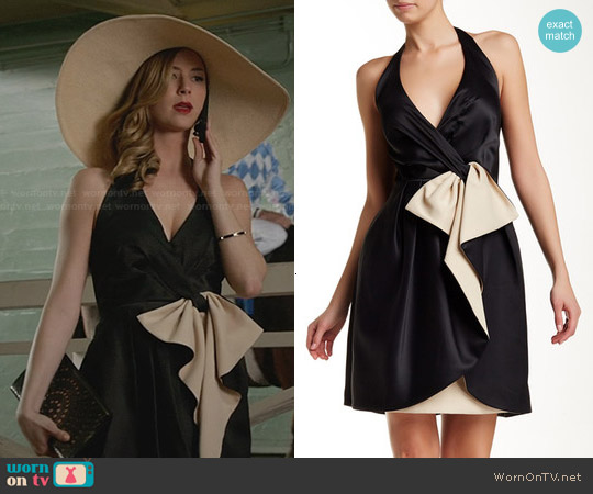 Halston Heritage Bow Detail Halter Dress worn by Emily VanCamp on Revenge