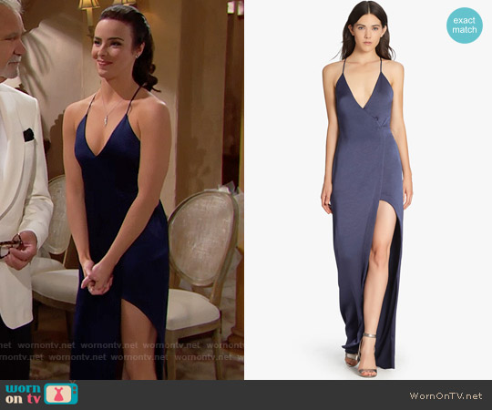 Halston Heritage Satin Slip Gown worn by Ivy Forrester (Ashleigh Brewer) on The Bold and the Beautiful