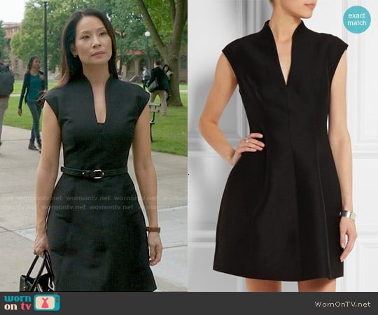 Halston Heritage Cotton and Silk-blend Faille Mini Dress worn by Joan Watson (Lucy Liu) on Elementary