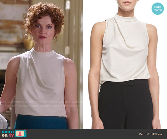 Halston Heritage Sleeveless Cowl Back Top worn by Evelyn Powell (Rebecca Wisocky) on Devious Maids