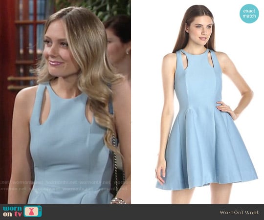 Halston Heritage Structured Dress with Cutout Detail worn by Abby Newman (Melissa Ordway) on The Young and the Restless