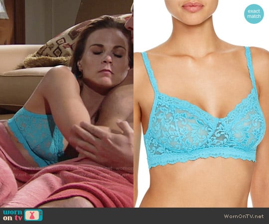 Hanky Panky Retro Bralette in Calypso Blue worn by Phyllis Newman (Gina Tognoni) on The Young and the Restless