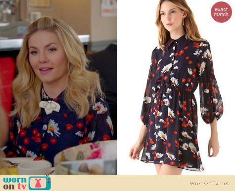 Happy Endings Fashion: Alice + Olivia 'Rebekah' blouson shirtdress worn by Elisha Cuthbert