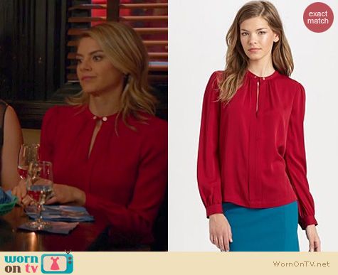 Happy Endings Fashion: Diane von Furstenberg 'Billow' blouse worn by Eliza Coupe