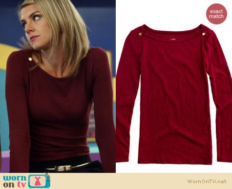 Happy Endings Fashion: Painter boatneck tee worn by Eliza Coupe