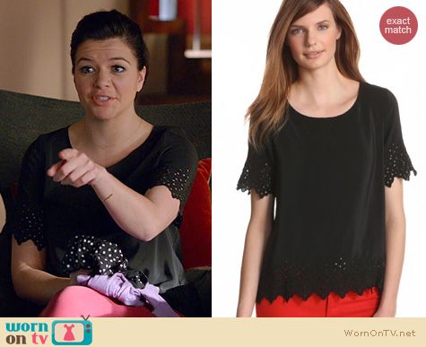 Happy Endings Fashion: Joie Florine top worn by Casey Wilson