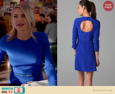 Happy Endings Fashion: Tibi Longsleeved open back dress worn by Eliza Coupe