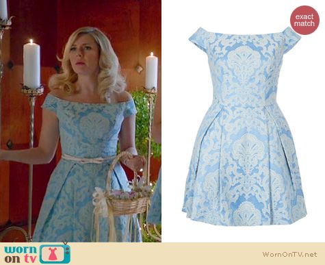 Happy Endings Fashion: Topshop Off Shoulder dress worn by Elisha Cuthbert