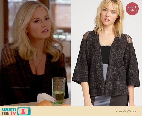 Happy Endings Fashion: VPL Cropped cardigan worn by Elisha Cuthbert