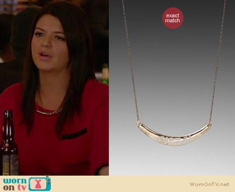 Happy Endings Fashion: Low Luv Cage necklace worn by Casey Wilson