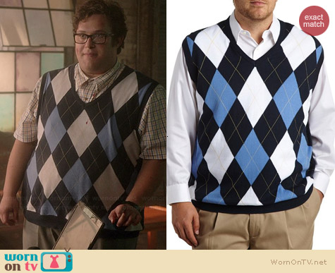 Harbor Bay Argyle Vest worn by Ari Stidham on Scorpion