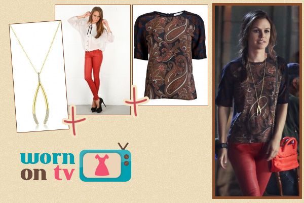 Hart of Dixie Fashion: ALC Racci paisley shirt worn by Rachel Bilson