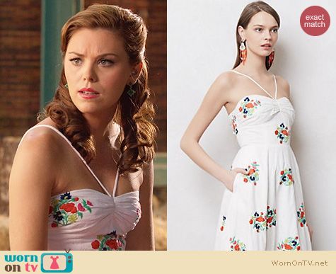 Hart of Dixie Fashion: Anthropologie Floorstitched Midi Dress worn by Kaitlyn Black