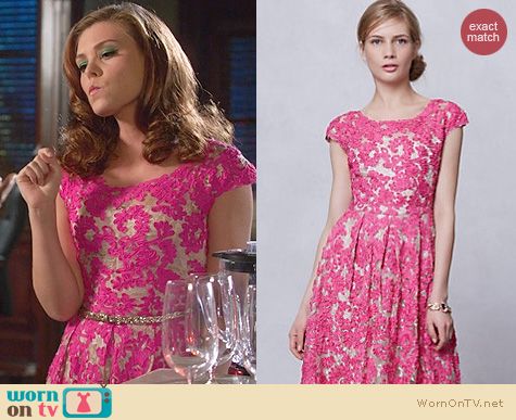 Hart of Dixie Fashion: Anthropologie Jardim Lace Dress worn by Kaitlyn Black