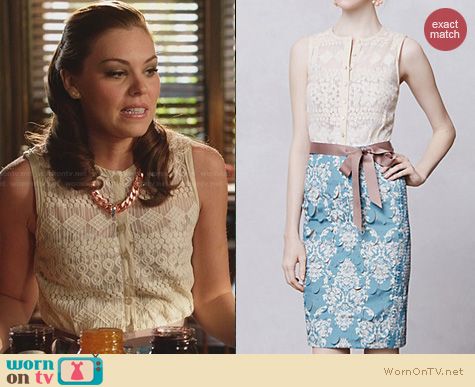 Hart of Dixie Fashion: Anthropologie Lasercut Fleur De Lys Sheath worn by Kaitlyn Black