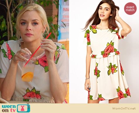 Hart of Dixie Fashion: ASOS Smock Dress in rose print worn by Jaime King