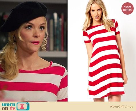 Hart of Dixie Fashion: ASOS Jersey Swing Dress in Stripe worn by Jaime King