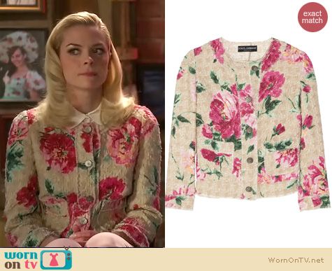 Hart of Dixie Fashion: Dolce & Gabbana Peony print jacket worn by Jaime King