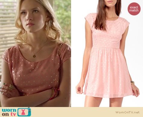 Hart of Dixie Fashion: Forever 21 Dotted bow back dress worn by Claudia Lee