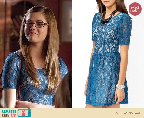 Hart of Dixie Fashion: Forever 21 Lace contrast dress in blue worn by Rose