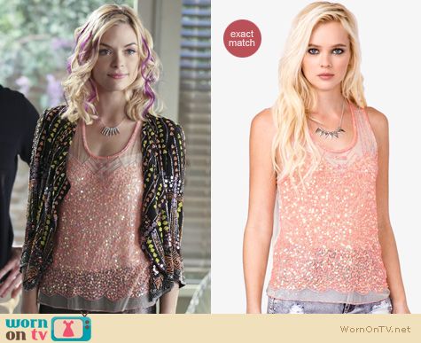 Hart of Dixie Fashion: Forever 21 Mesh Sequin tank worn by Lemon Breeland