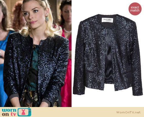 Hart of Dixie Fashion: Helena Berman Cropped sequin jacket worn by Jaime King