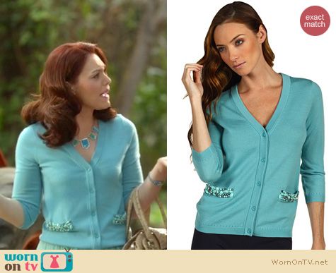 Hart of Dixie Fashion: Kate Spade Hilda cardigan worn by Kaitlyn Black