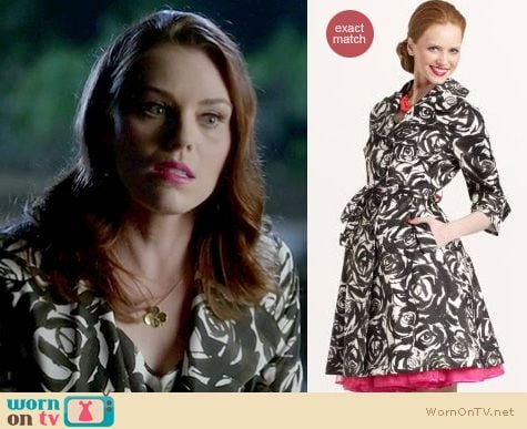 Hart of Dixie Fashion: Kate Spade Modern Rose coat worn by Kaitlyn Black