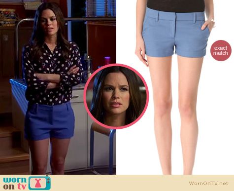 Hart of Dixie Fashion: L'Agence blue tailored shorts worn by Rachel Bilson