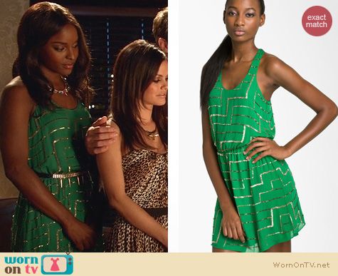 Hart of Dixie Fashion: Parker Geometric Sequin Dress worn by Antoinette Robertson