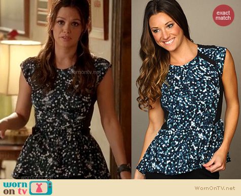 Hart of Dixie Fashion: Rebecca Taylor glitter peplum top worn by Rachel Bilson