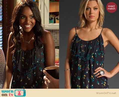 Hart of Dixie Fashion: Rebecca Taylor Nouveau Beaded Cami worn by Antroinette Robertson