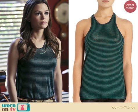 Hart of Dixie Fashion: T by Alexander Wang contrast stripe tank top worn by Rachel Bilson