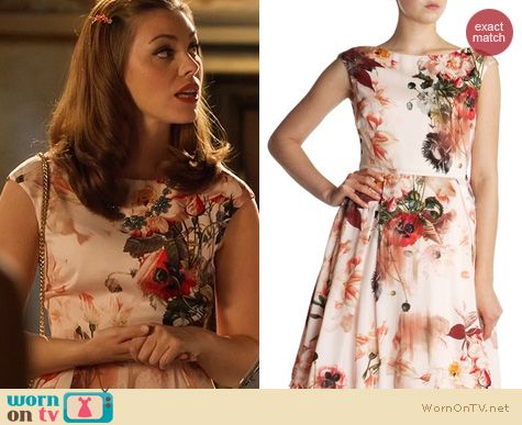 Hart of Dixie Fashion: Ted Baker Floral Rupin Bloom Dress worn by Kaitlyn Black