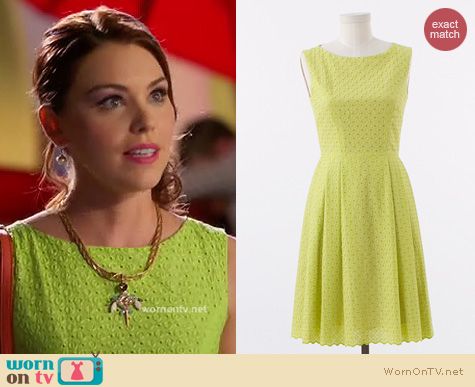 Hart of Dixie Fashion: Tess & Co Nanette dress in acid green worn by Kaitlyn Black