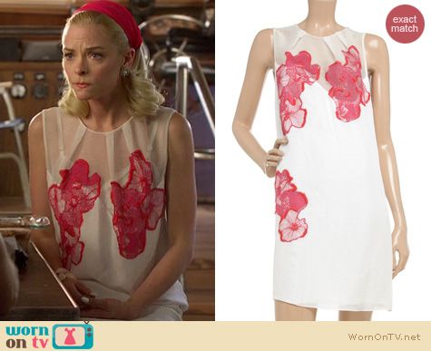 Hart of Dixie Fashion: Vanessa Bruno Rose Applique silk and linen blend dress worn by Jaime King