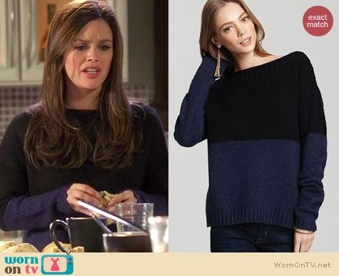 Hart of Dixie Fashion: Vince Color Block boat neck sweater worn by Rachel Bilson