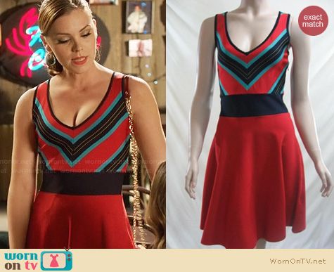 Hart of Dixie Fashion: Z Spoke by Zac Posen Black Cardinal Sweater Dress worn by Kaitlyn Black