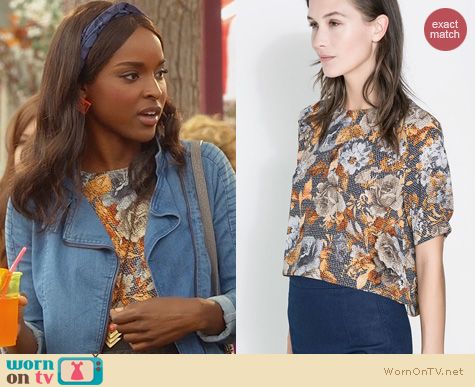 Hart of Dixie Fashion: Zara Floral Crop Top worn by Antoinette Robertson