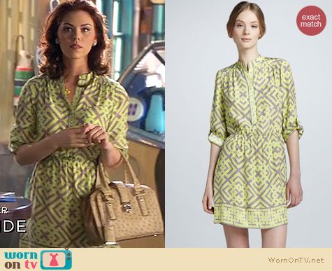 Hart of Dixie Style: Alice and Trixie Dylan geo print dress worn by Kaitlyn Black