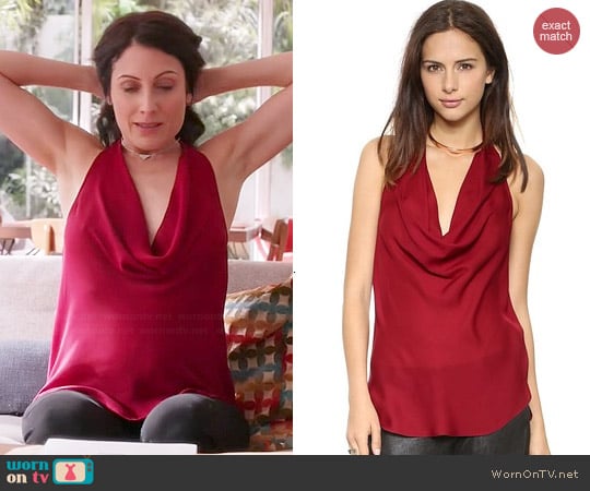 Haute Hippie Cowl Halter Tank worn by Abby McCarthy (Lisa Edelstein) on Girlfriends Guide to Divorce