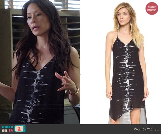 Haute Hippie Deep V Dress worn by Joan Watson on Elementary