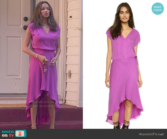 Haute Hippie Drawstring Dress in Lilac worn by April Malloy (Rochelle Aytes) on Mistresses