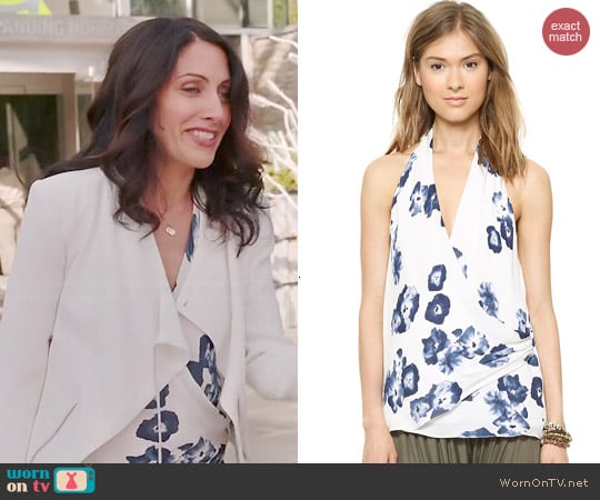 Haute Hippie Floral Halter Top worn by Lisa Edelstein on GG2D