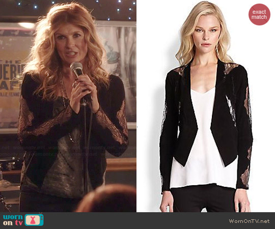 Haute Hippie Suede Lace-Detail Blazer worn by Connie Britton on Nashville