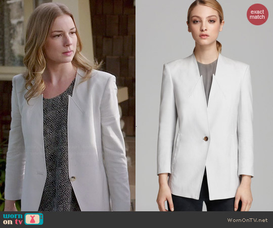 Helmut Lang Ark Suiting Blazer worn by Emily VanCamp on Revenge