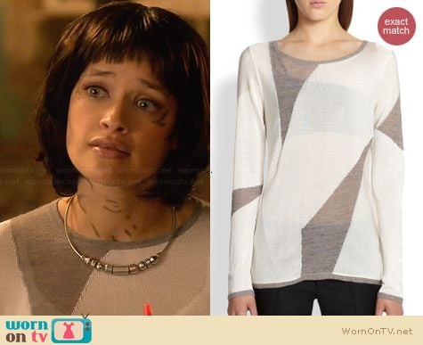 Helmut Lang Contour Melange Sweater worn by Brina Palencia on Star-Crossed